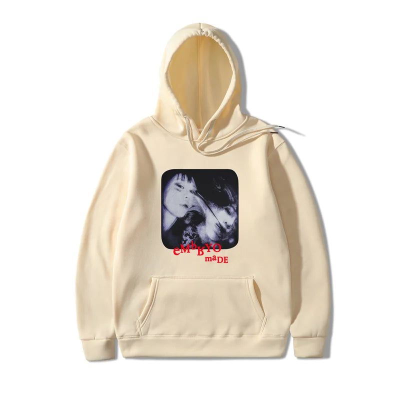 2021 Illusion Girl Letter Print Harajuku Hoodie Sweatshirt Hip Hop Streetwear Hoodie Cotton Autumn Winter Fleece Pullover 3XL Street King Limited