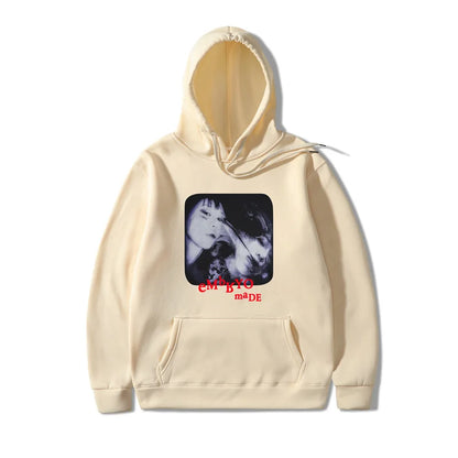 2021 Illusion Girl Letter Print Harajuku Hoodie Sweatshirt Hip Hop Streetwear Hoodie Cotton Autumn Winter Fleece Pullover 3XL Street King Limited