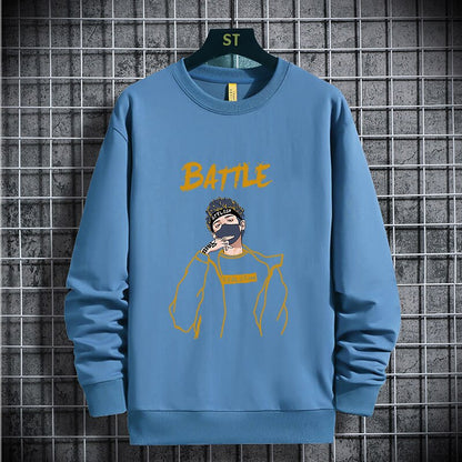 "Battle" Unisex Men Women Streetwear Graphic Hoodie Daulet Apparel