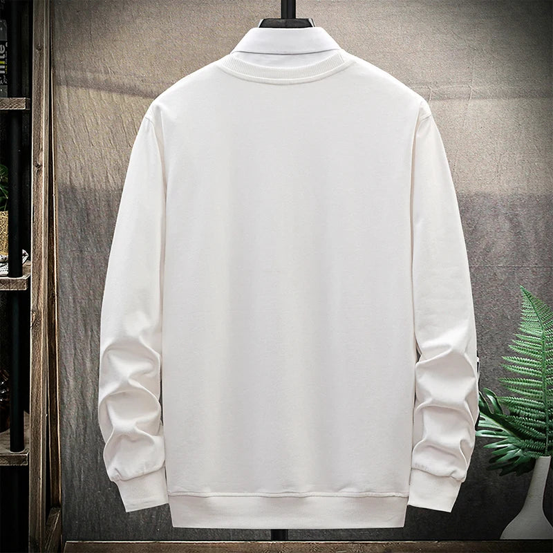 Spring Autumn Men's Hoodies Hip Hop Harajuku Fashion Solid Color Sweatshirt Men Casual 100%Cotton Men Clothing O-Neck Hoodies Street King Limited