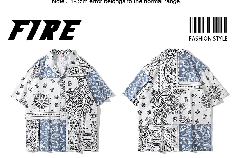 Rainbowtouches Men Shirt Summer Hip Hop Butterfly Pattern Tops Loose Popular Comfortable Cyber CelebrityFancy Good Short Couples Street King Limited