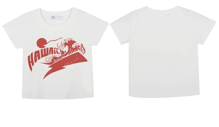 Y2K baby Summer Skinny Women Graphic T Shirts Navel Trend Print Stretchy Short Sleeve Kawaii Crop Top Streetwear Tees Aesthetic Street King Limited