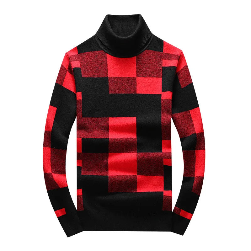 New 2021 Men Luxury Winter gentleman color block Plaid Knit Casual Sweaters pullover Asian Size High quality Drake #010 Street King Limited