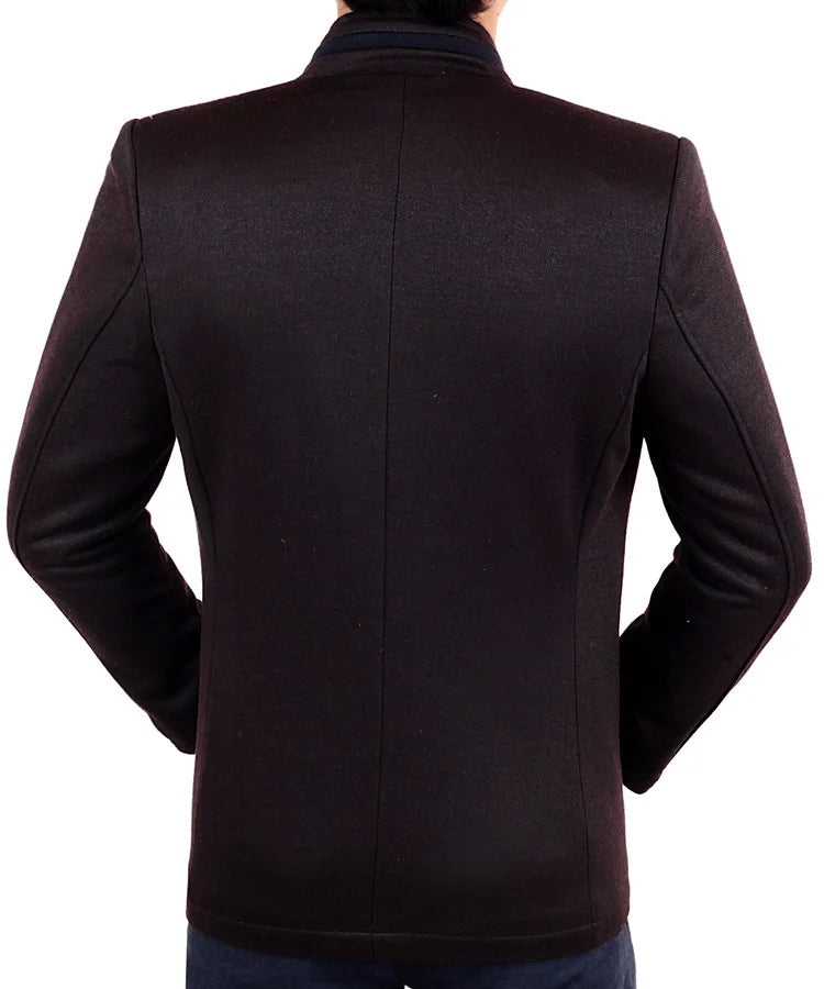 Autumn Winter Wool Coat Men Leisure Long Woolen Coats Men's Pure Color Business Casual Fashion Jackets Men Wool Overcoat Outwear Street King Limited