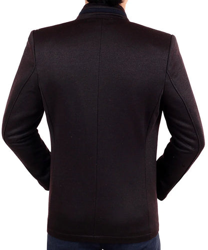 Autumn Winter Wool Coat Men Leisure Long Woolen Coats Men's Pure Color Business Casual Fashion Jackets Men Wool Overcoat Outwear Street King Limited
