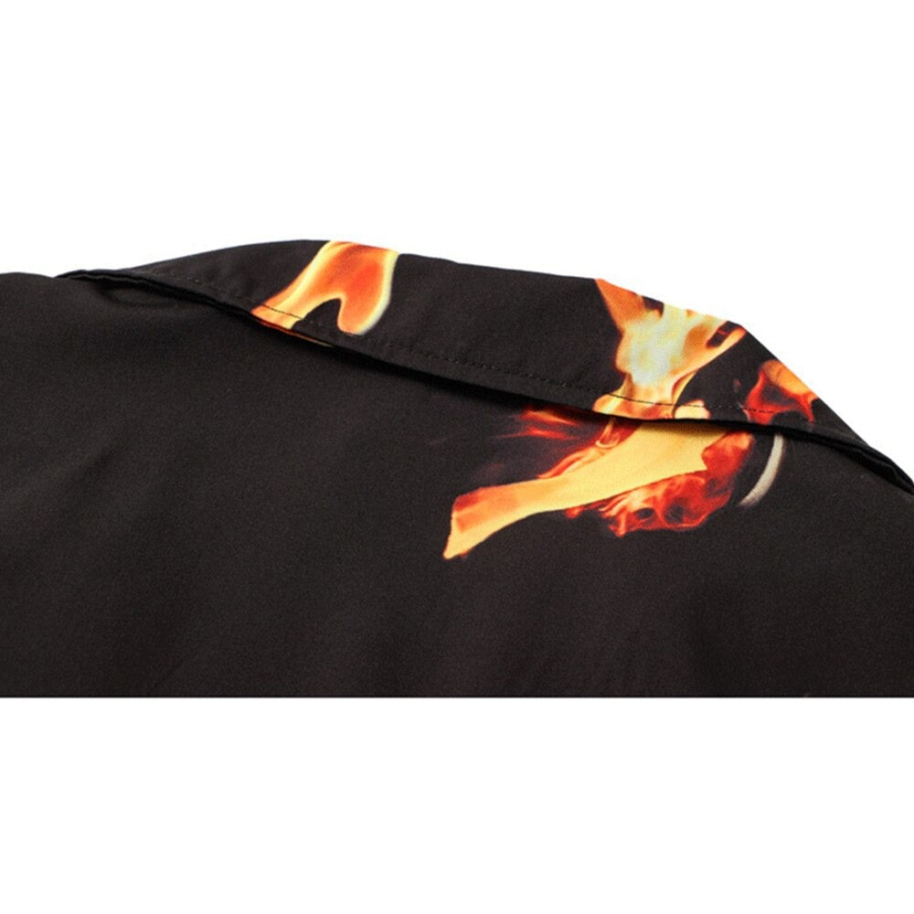 "Burning Feather" Unisex Men Women Streetwear Graphic Shirt Daulet Apparel
