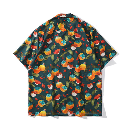 Dark Icon Full Printed Men's Shirt Short Sleeve 2022 Summer Thin Material Polo Shirt Street King Limited
