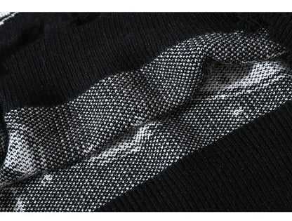 Aolamegs Sweaters Men Japanese Retro Cute Cat O-Neck Jumpers Advanced College Style Fashion Knitted Tops Loose Casual Streetwear Street King Limited