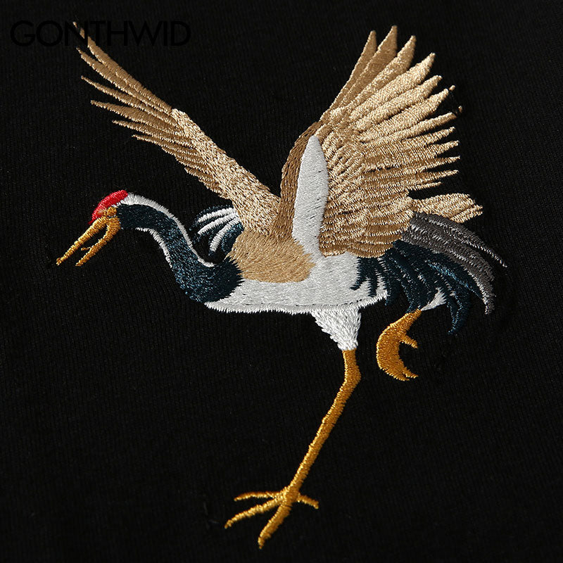 "Crane" Men Women Streetwear Unisex Graphic T-Shirt Daulet Apparel