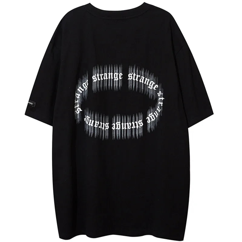 Aolamegs Men's Tee Shirts High Street Cool Boy Printed Oversized T Shirt Men Summer Casual All-match Vintage Advanced Streetwear Street King Limited