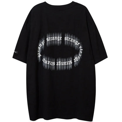 Aolamegs Men's Tee Shirts High Street Cool Boy Printed Oversized T Shirt Men Summer Casual All-match Vintage Advanced Streetwear Street King Limited