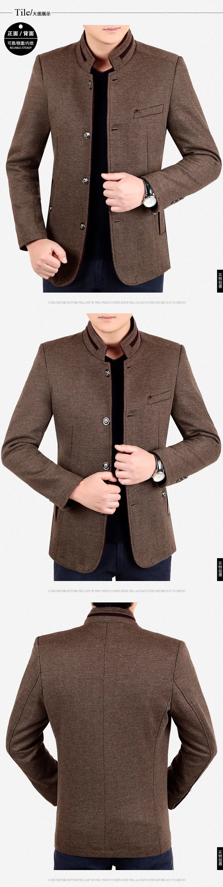 Autumn Winter Wool Coat Men Leisure Long Woolen Coats Men's Pure Color Business Casual Fashion Jackets Men Wool Overcoat Outwear Street King Limited