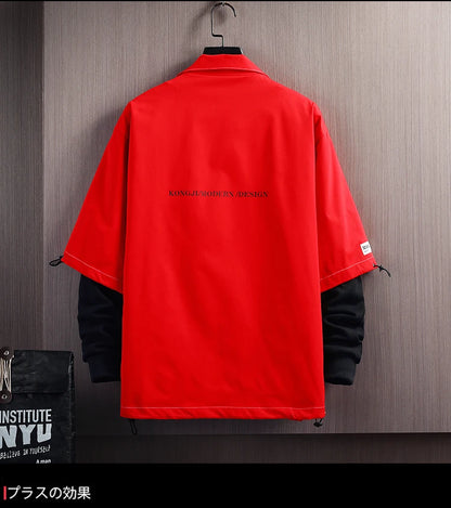 mens hoodies men 2024 spring patchwork sweatshirt japanese streetwear harajuku hip hop oversized black red hoodie men unique default style 5770