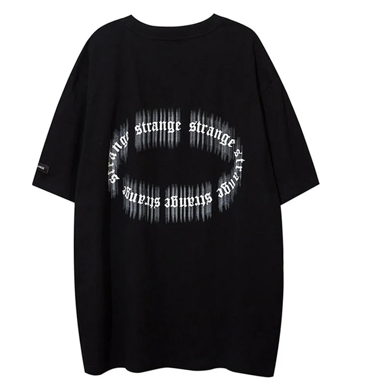 Aolamegs Men's Tee Shirts High Street Cool Boy Printed Oversized T Shirt Men Summer Casual All-match Vintage Advanced Streetwear Street King Limited