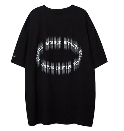 Aolamegs Men's Tee Shirts High Street Cool Boy Printed Oversized T Shirt Men Summer Casual All-match Vintage Advanced Streetwear Street King Limited