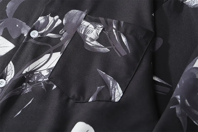Streetwear Gonthwid Hawaiian Beach Shirts Graffiti Flowers Print Long Sleeve Butt Gonthwid Hawaiian Beach Shirts Graffiti Flowers Print Long Sleeve Button Shirts Hip Hop Casual Harajuku Holiday Party Blouse Fashion Sweater Jacket With Graphic Design For Men