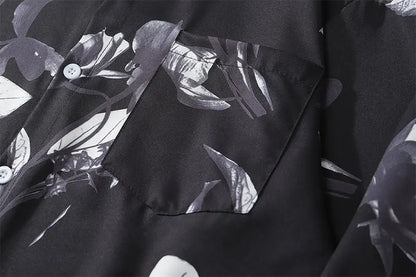 Streetwear Gonthwid Hawaiian Beach Shirts Graffiti Flowers Print Long Sleeve Butt Gonthwid Hawaiian Beach Shirts Graffiti Flowers Print Long Sleeve Button Shirts Hip Hop Casual Harajuku Holiday Party Blouse Fashion Sweater Jacket With Graphic Design For Men