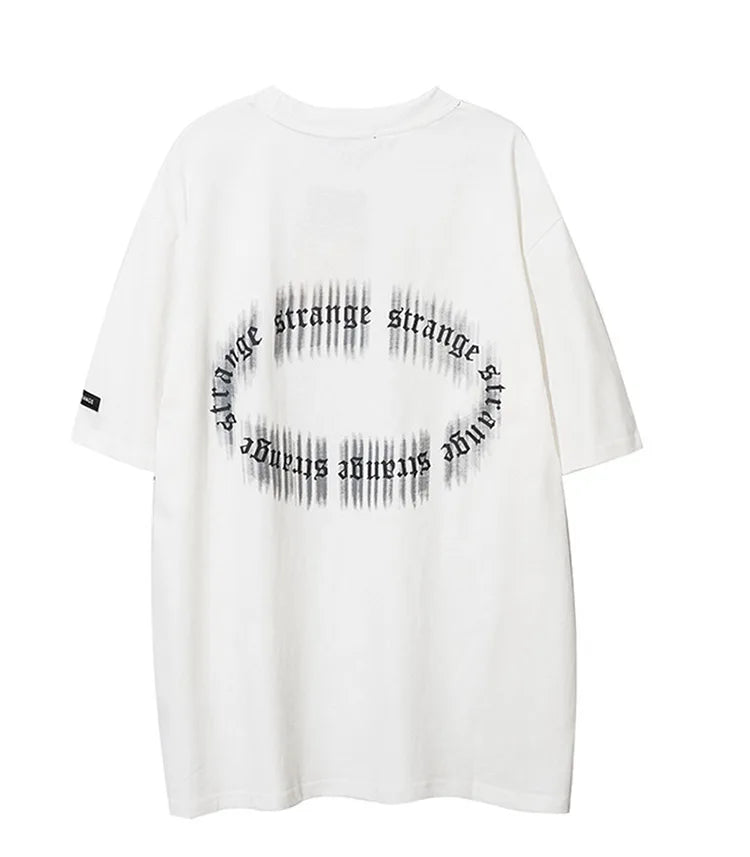 Aolamegs Men's Tee Shirts High Street Cool Boy Printed Oversized T Shirt Men Summer Casual All-match Vintage Advanced Streetwear Street King Limited