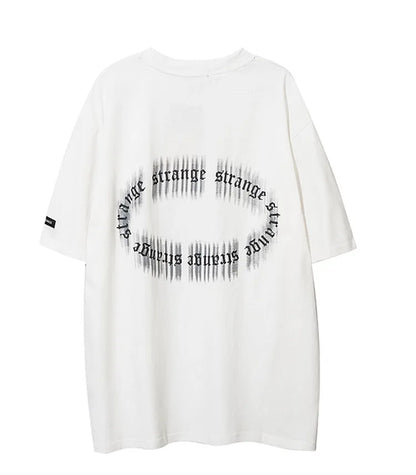 Aolamegs Men's Tee Shirts High Street Cool Boy Printed Oversized T Shirt Men Summer Casual All-match Vintage Advanced Streetwear Street King Limited