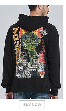 2023 Hip Hop Hoodie Sweatshirt Men Streetwear Skull Graffiti Print Hoodie Pullover Cotton Autumn Grey Harajuku Punk Clothes New Street King Limited