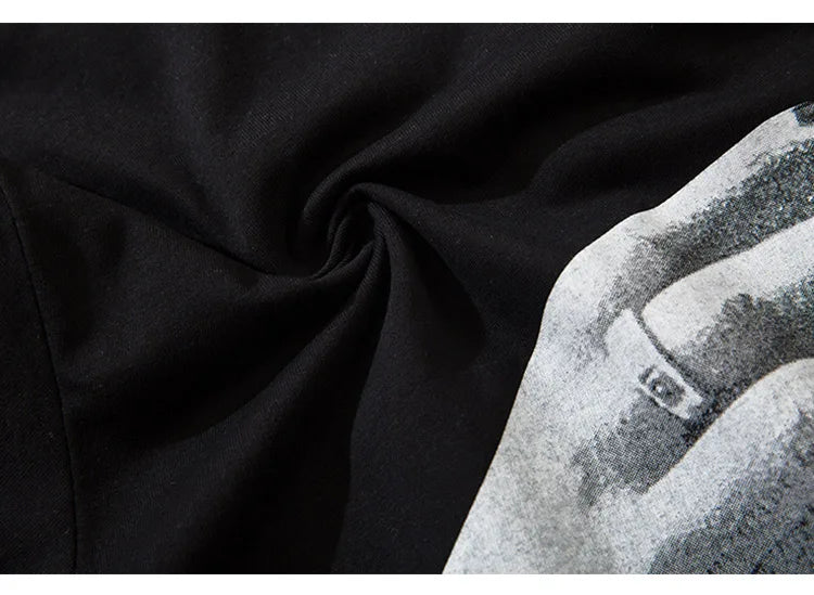 Aolamegs Men's Tee Shirts High Street Cool Boy Printed Oversized T Shirt Men Summer Casual All-match Vintage Advanced Streetwear Street King Limited