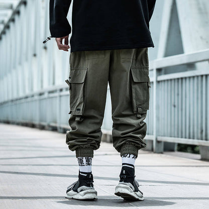 Black Cargo Pants Men Hip Hop Loose Pants Mens Autumn Harem Pant Streetwear Harajuku Jogger Sweatpant Cotton Trousers Male Pants Daulet Apparel