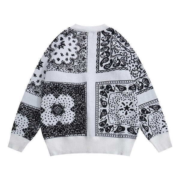 "White Bandana" Unisex Men Women Streetwear Graphic Sweater Daulet Apparel