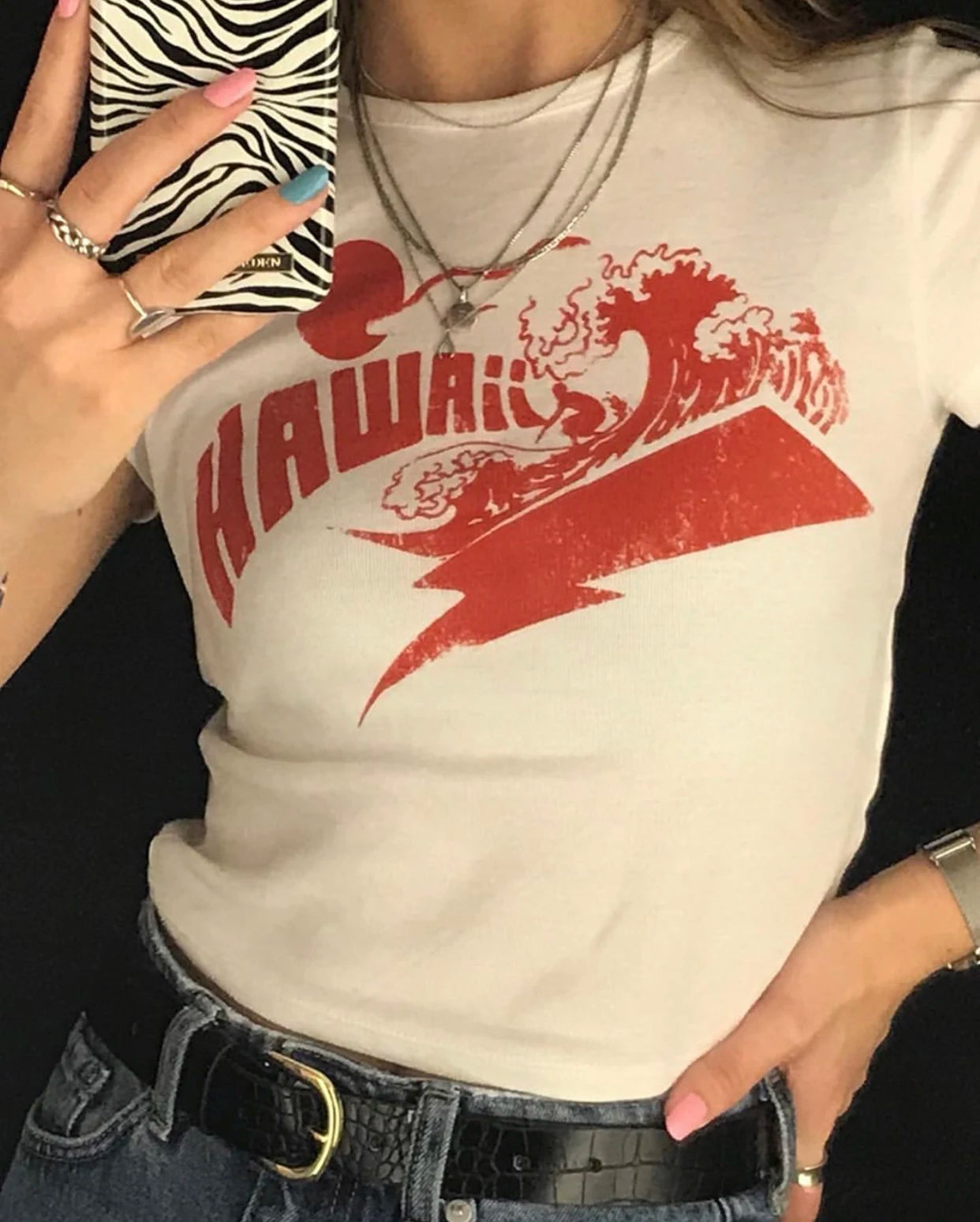Y2K baby Summer Skinny Women Graphic T Shirts Navel Trend Print Stretchy Short Sleeve Kawaii Crop Top Streetwear Tees Aesthetic Street King Limited