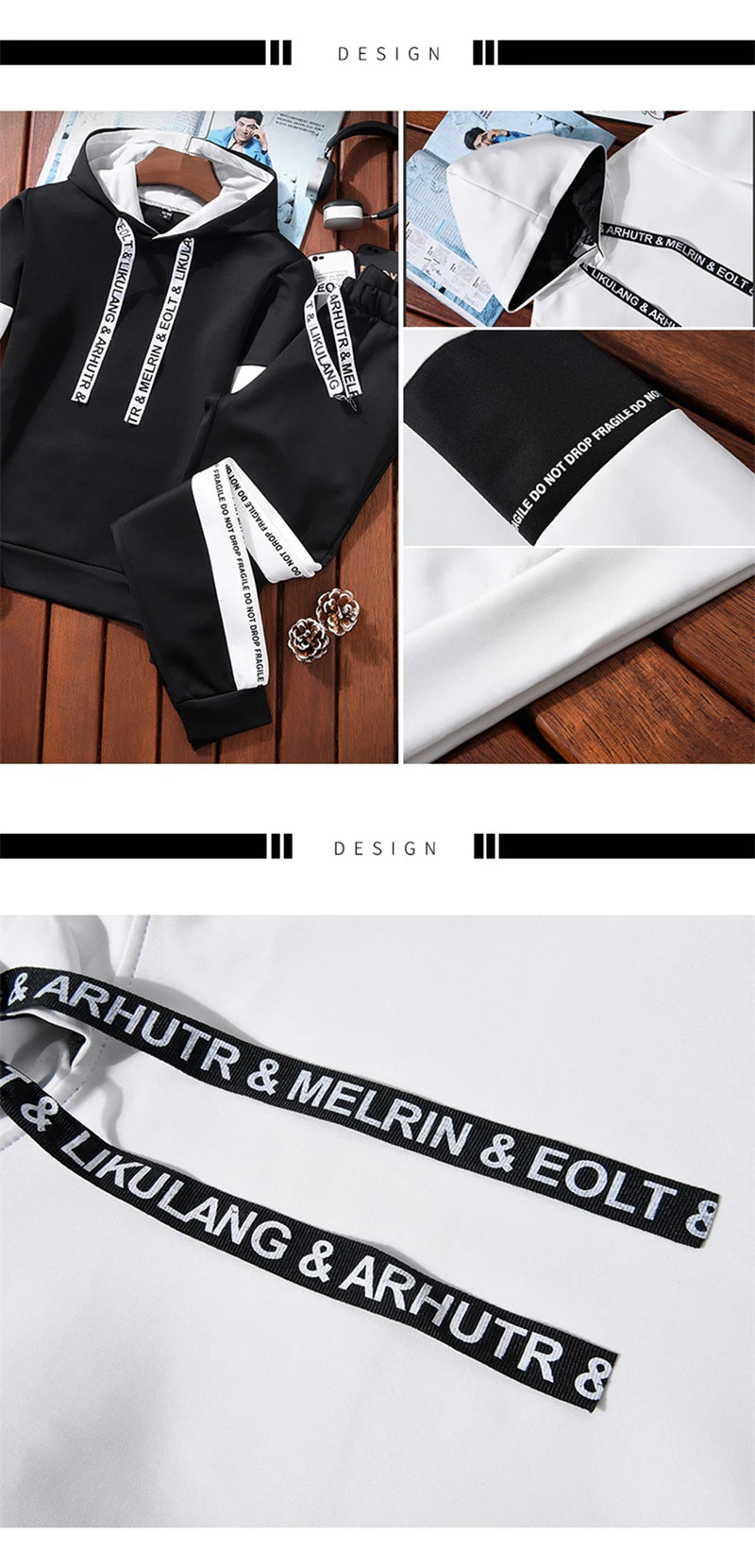 Autumn Hoodie Sets Men Tracksuit Casual Hoodies Sweatshirt+Sweatpants 2 Piece Set Male Pullover Hoody Fashion Streetwear Clothes Street King Limited