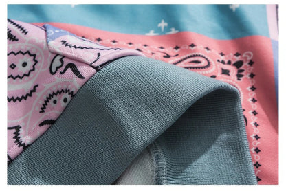 Bandana Patchwork Hoodies Sweatshirts Streetwear 2020 Autumn Mens Hip Hop Casual Hooded Pullover Hoodie Harajuku Tops WY086 Street King Limited