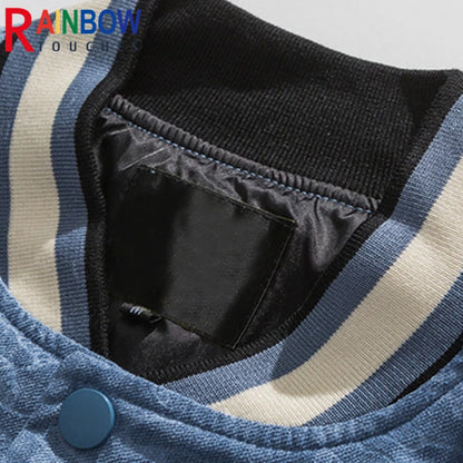 rainbowtouches 2021 new jacket men unisex street jackets letter embroidered baseball uniform hip hop mens superior quality coat minimalist street pants