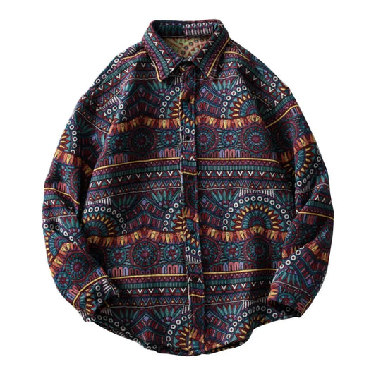 Streetwear Gonthwid Knitted Shirts Harajuku Geometry Nation Style Flowers Button Gonthwid Knitted Shirts Harajuku Geometry Nation Style Flowers Button Shirt Streetwear Hip Hop Casual Long Sleeve Tops Coats Fashion Sweater Jacket With Graphic Design For Men