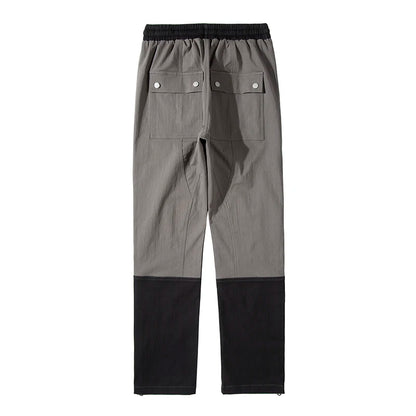 Ankle Zipper Color Block Streetwear Straight Casual Cargo Pants for Men Drawstring Harajuku Oversize Hip Hop Loose Trousers Street King Limited
