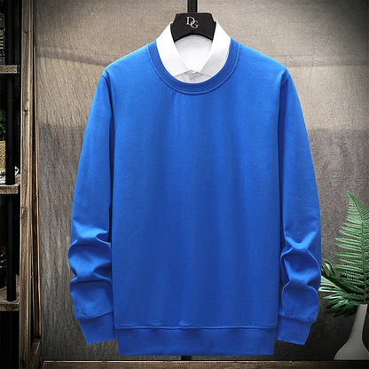 Spring Autumn Men's Hoodies Hip Hop Harajuku Fashion Solid Color Sweatshirt Men Casual 100%Cotton Men Clothing O-Neck Hoodies Street King Limited