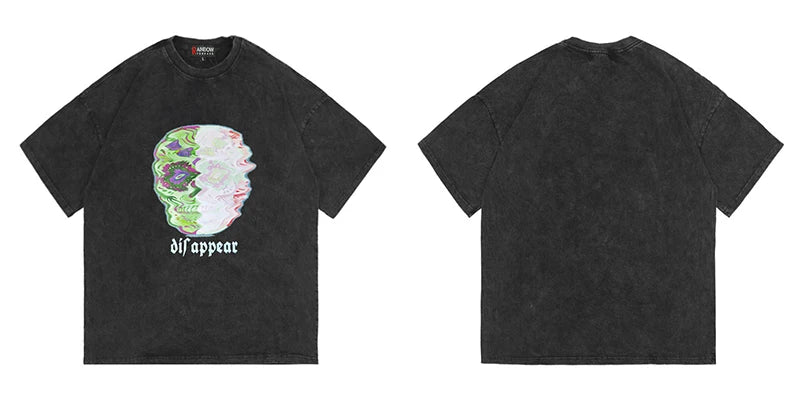 Rainbowtouches Graphic T Shirt Summer 2022 Vintage Unisex High Street Oversize Anime Street Fashion Hip Hop Acid Wash T Shirts Street King Limited