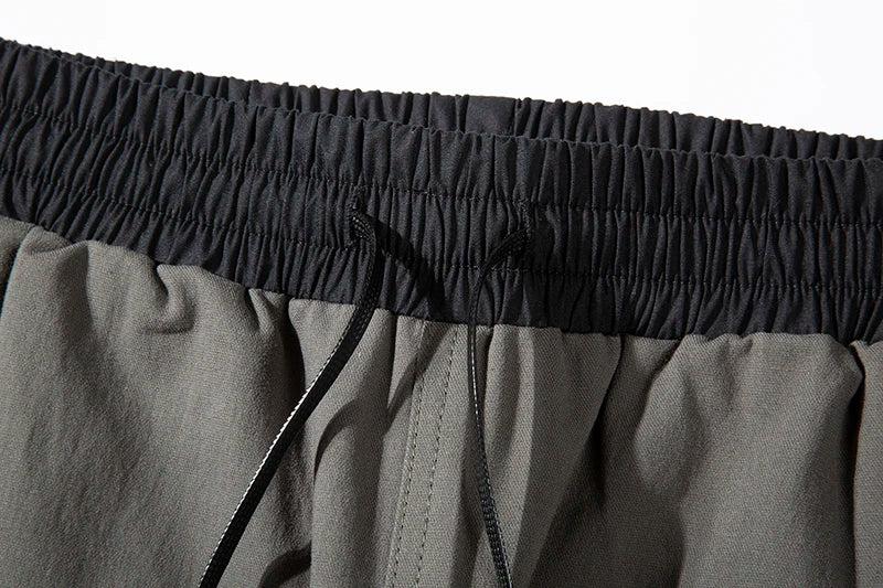 Ankle Zipper Color Block Streetwear Straight Casual Cargo Pants for Men Drawstring Harajuku Oversize Hip Hop Loose Trousers Street King Limited