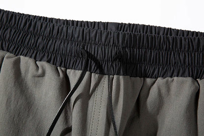 Ankle Zipper Color Block Streetwear Straight Casual Cargo Pants for Men Drawstring Harajuku Oversize Hip Hop Loose Trousers Street King Limited