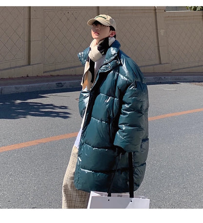 Winter Oversized Down Jacket Men Warm Fashion Casual Long Coat Men Streetwear Korean Loose Thick Jacket Mens Parker Overcoat Street King Limited