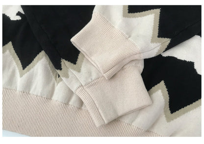 Japanese Knitted Sweater Women Men Cartoon Rabbit Pullover Jumpers Streetwear Hip Hop O-neck Loose Knitwear Sweater Tops Unisex Street King Limited