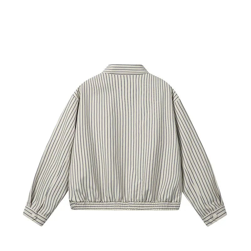 men women spring autumn streetwear fashion loose casual stripe bomber cargo jacket cityboy short coat outerwear unique cargo style 650
