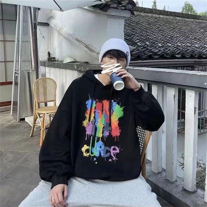 Autumn Graffiti Letter Hooded Sweatshirts Men's Design Graphic Printed Hoodies New Hip Hop Fashion Hoody Y2K Streetwear Clothes Street King Limited