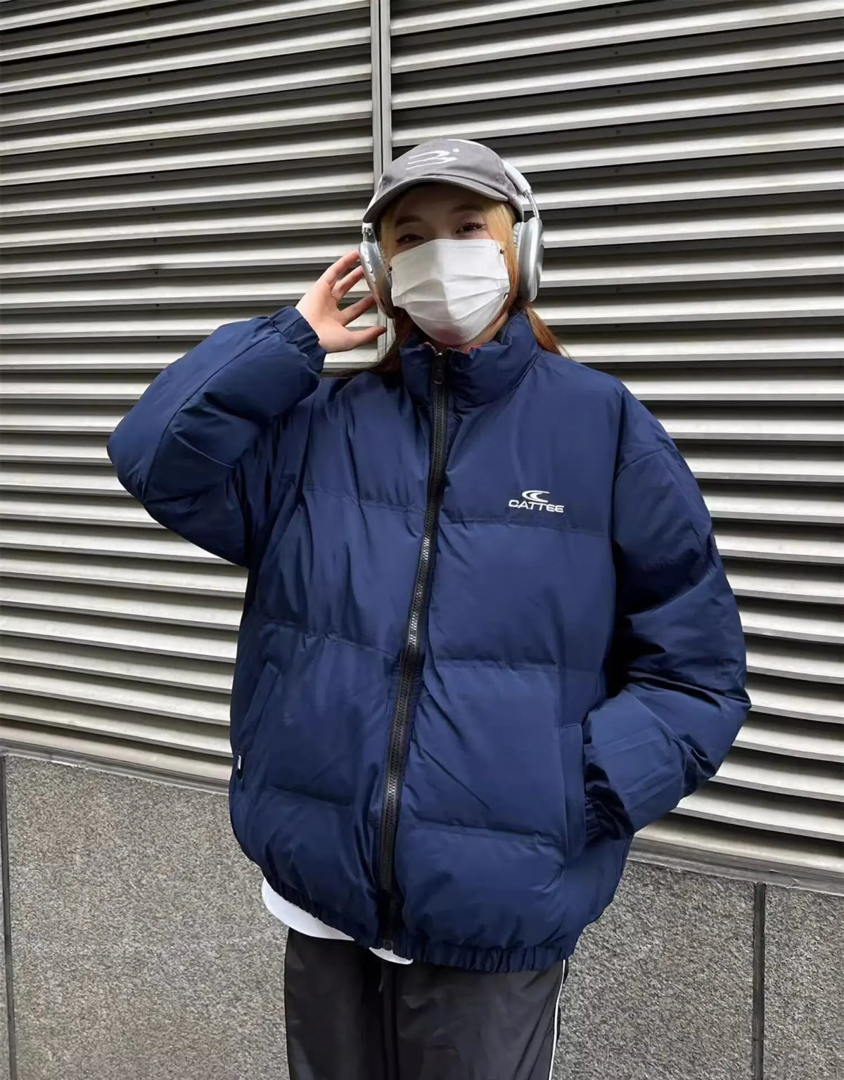 Winter Double Sided Parkas Women Men Thick Warm Patchwork Cotton Padded Coat High Street Loose College Stand Collar Outwear New Street King Limited