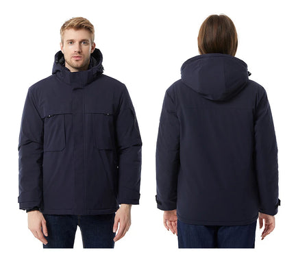 rainbowtouches heating jacket men winter electric heated clothes usb charging waterproof windbreaker heat outdoor skiing coat unique default style 5263