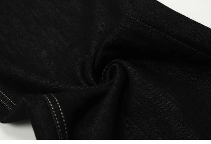 men women streetwear fashion loose casual wide leg straight black denim jeans pant boyfriend y2k baggy jeans trousers unique jeans style 2264