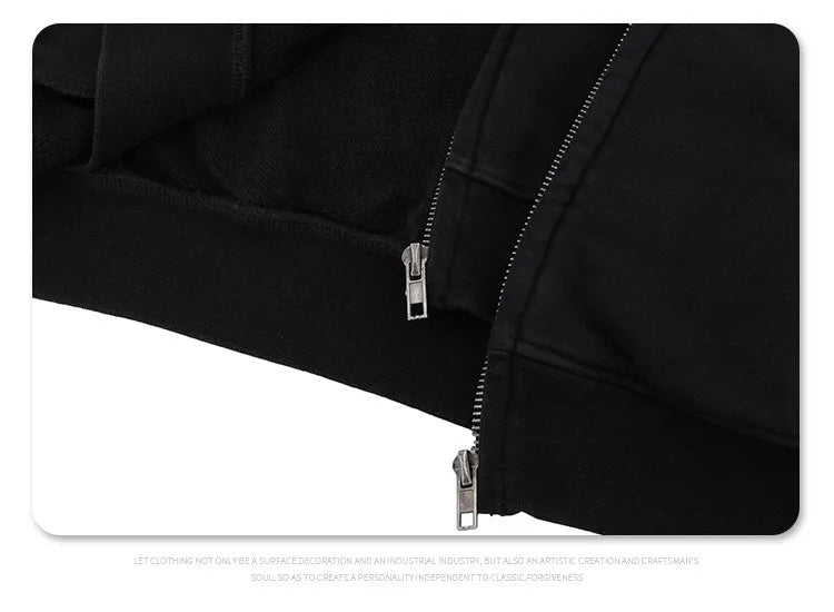 Double zipper hooded cardigan jacket Street King Limited