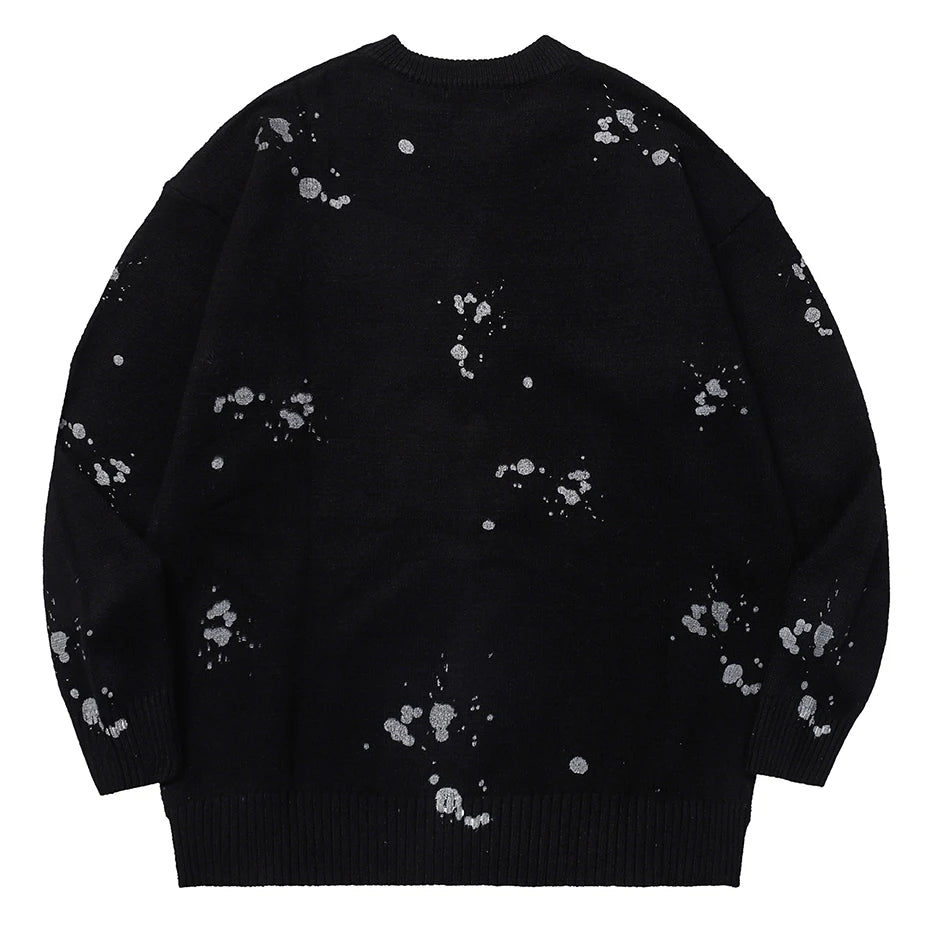 2023 Men Fashion Knitted Sweater Letter Printed Harajuku Oversized Hip Hop Sweaters Fall Winter Loose Jumper Pullovers Street King Limited