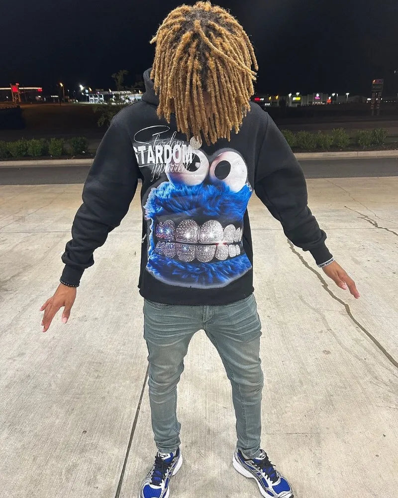 2024 Y2k American Street Fashion Brand Casual Anime Print Oversized Hoodie Men Harajuku Hip-hop Retro All-match Pullover Women Street King Limited