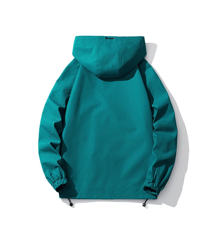 autumn mens lightweight waterproof jacket basic solid colours outdoor clothing daily travel unisex hooded jackets windbreaker unique default style 6167