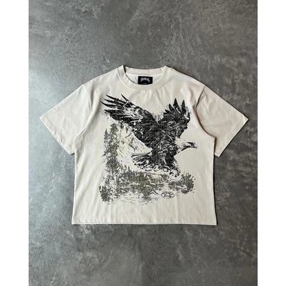 Harajuku eagle printing oversized t shirt Women Streetwear Grunge graphic t shirts pro choice Goth gothic Y2k Tops men clothing Street King Limited