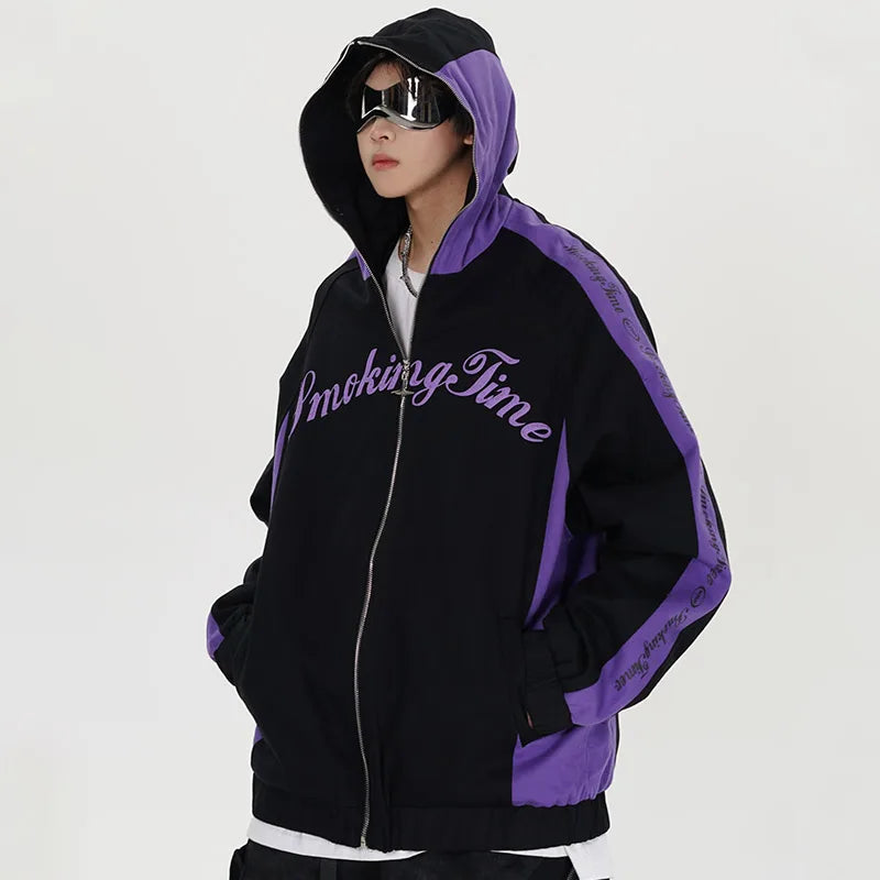 Men's Hoodies Y2k High Street Embroidery Hooded Jacket Hip Hop Harajuku Loose Streetwear Casual Fashion Unisex Tops Street King Limited